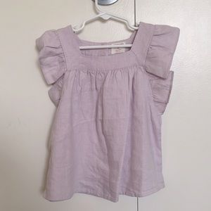 NWT J Crew Crewcuts Lavender Linen Blouse size XS 4-5y